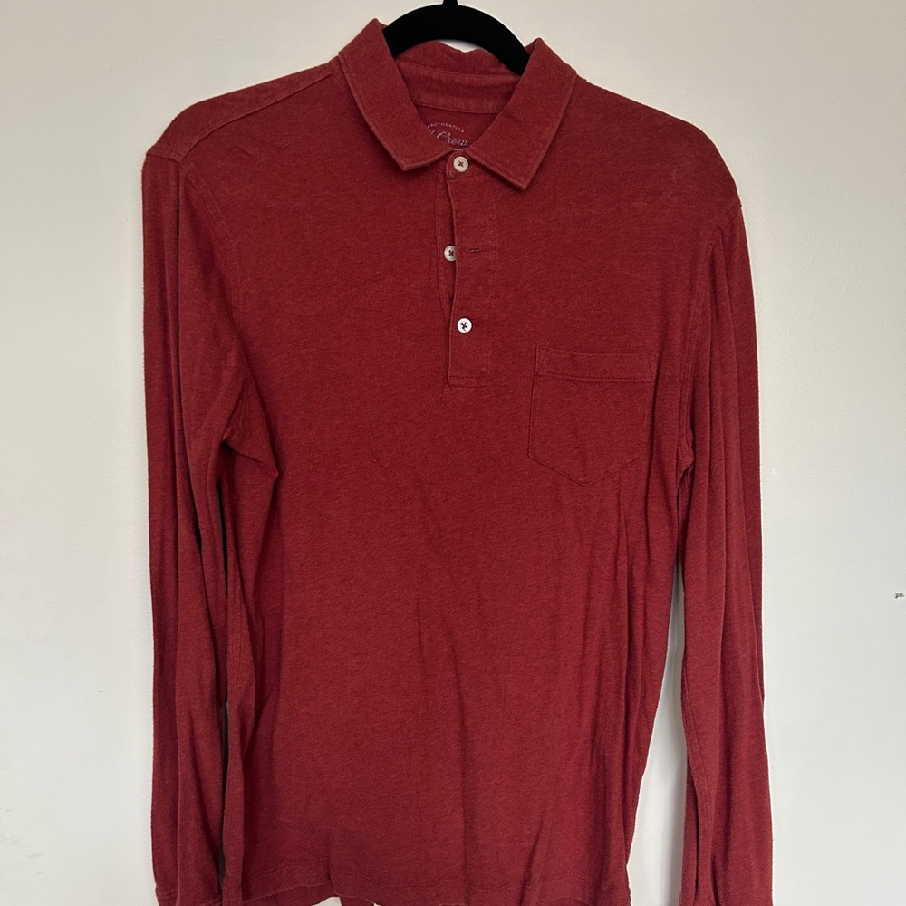 J. Crew long sleeved polo shirt